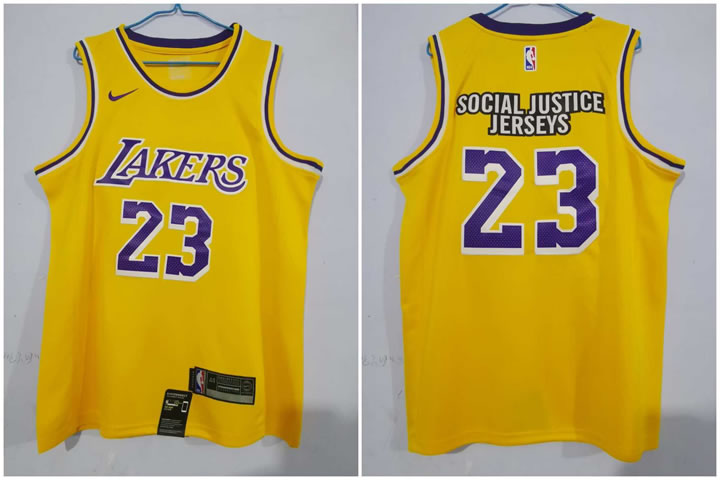 Lakers 23 Social Justice Yellow Nike Swingman Jersey,We sell and wholesale Lakers 23 Social Justice Yellow Nike Swingman Jersey on line form chian!